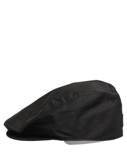 Dolce & Gabbana Casquette Gavroche Homme en Coton Stretch Noir