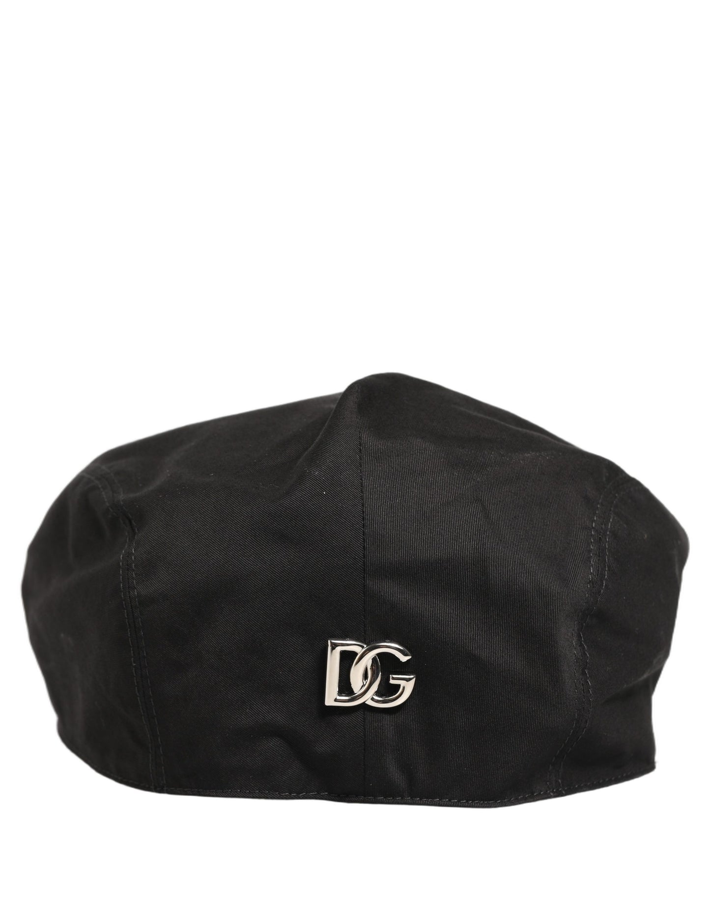 Dolce & Gabbana Casquette Gavroche Homme en Coton Stretch Noir
