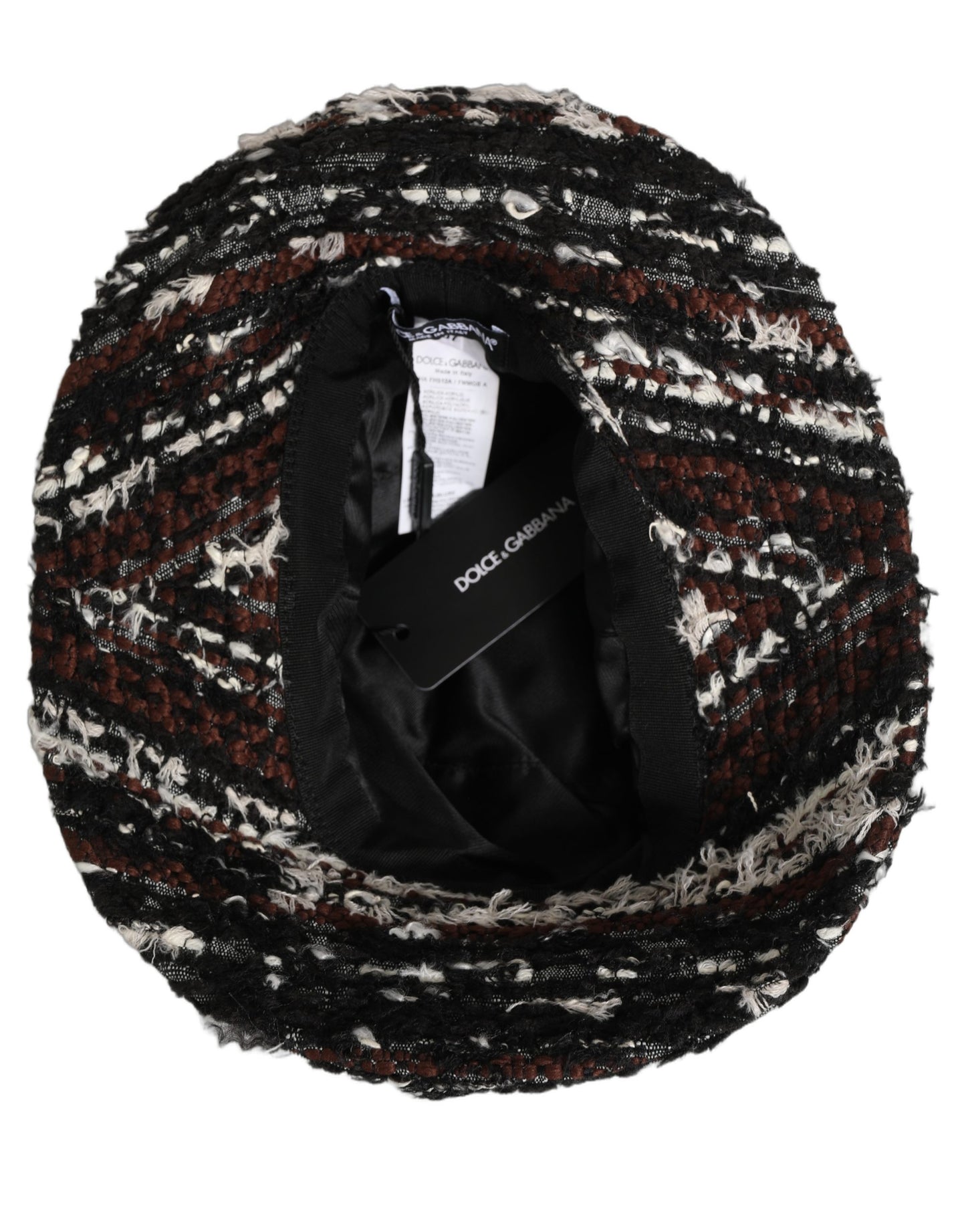 Sombrero Capello de cubo de tweed acrílico multicolor para mujer de Dolce & Gabbana