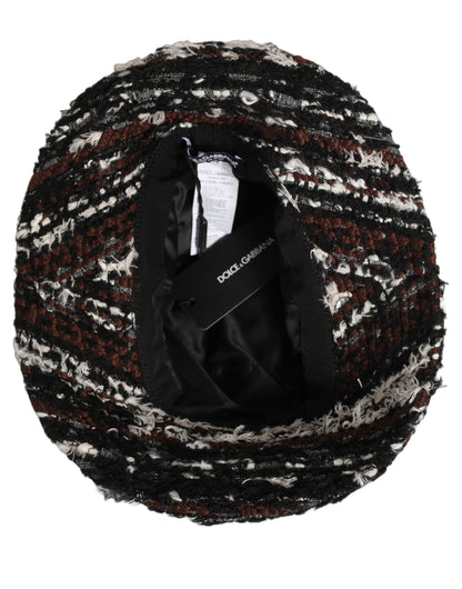 Sombrero Capello de cubo de tweed acrílico multicolor para mujer de Dolce & Gabbana
