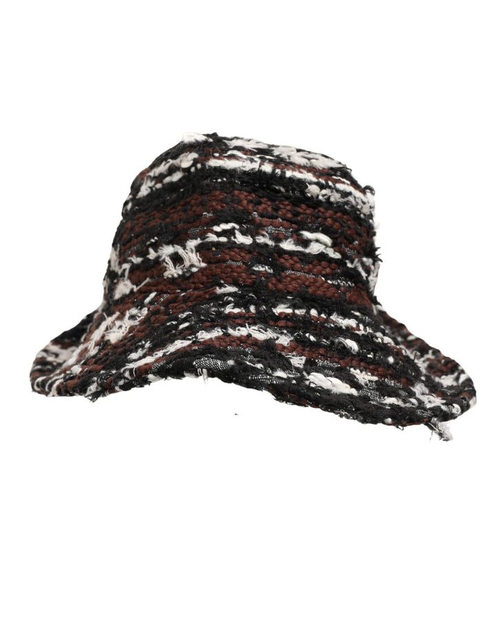 Dolce & Gabbana Femme Chapeau Casquette Seau en Tweed Acrylique Multicolore
