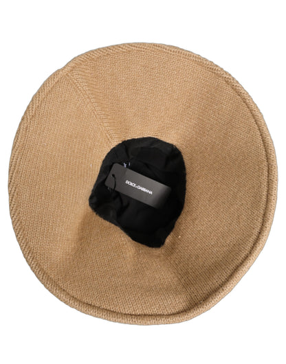 Dolce & Gabbana Gorro Sombrero Tipo Pescador de Algodón Marrón de Ala Ancha para Mujer