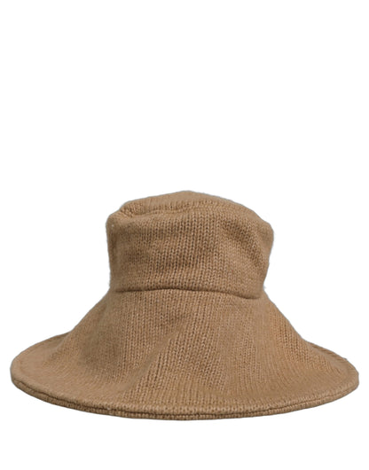 Dolce & Gabbana Gorro Sombrero Tipo Pescador de Algodón Marrón de Ala Ancha para Mujer