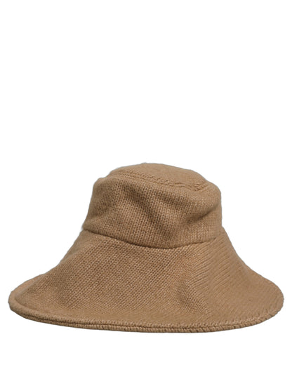 Dolce & Gabbana Gorro Sombrero Tipo Pescador de Algodón Marrón de Ala Ancha para Mujer