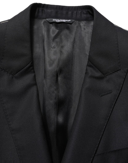 Blazer de lana negro para hombre de Dolce & Gabbana con botonadura sencilla