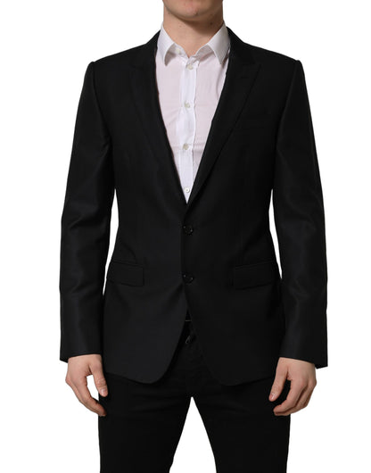 Blazer de lana negro para hombre de Dolce & Gabbana con botonadura sencilla