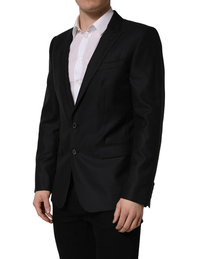 Blazer de lana negro para hombre de Dolce & Gabbana con botonadura sencilla