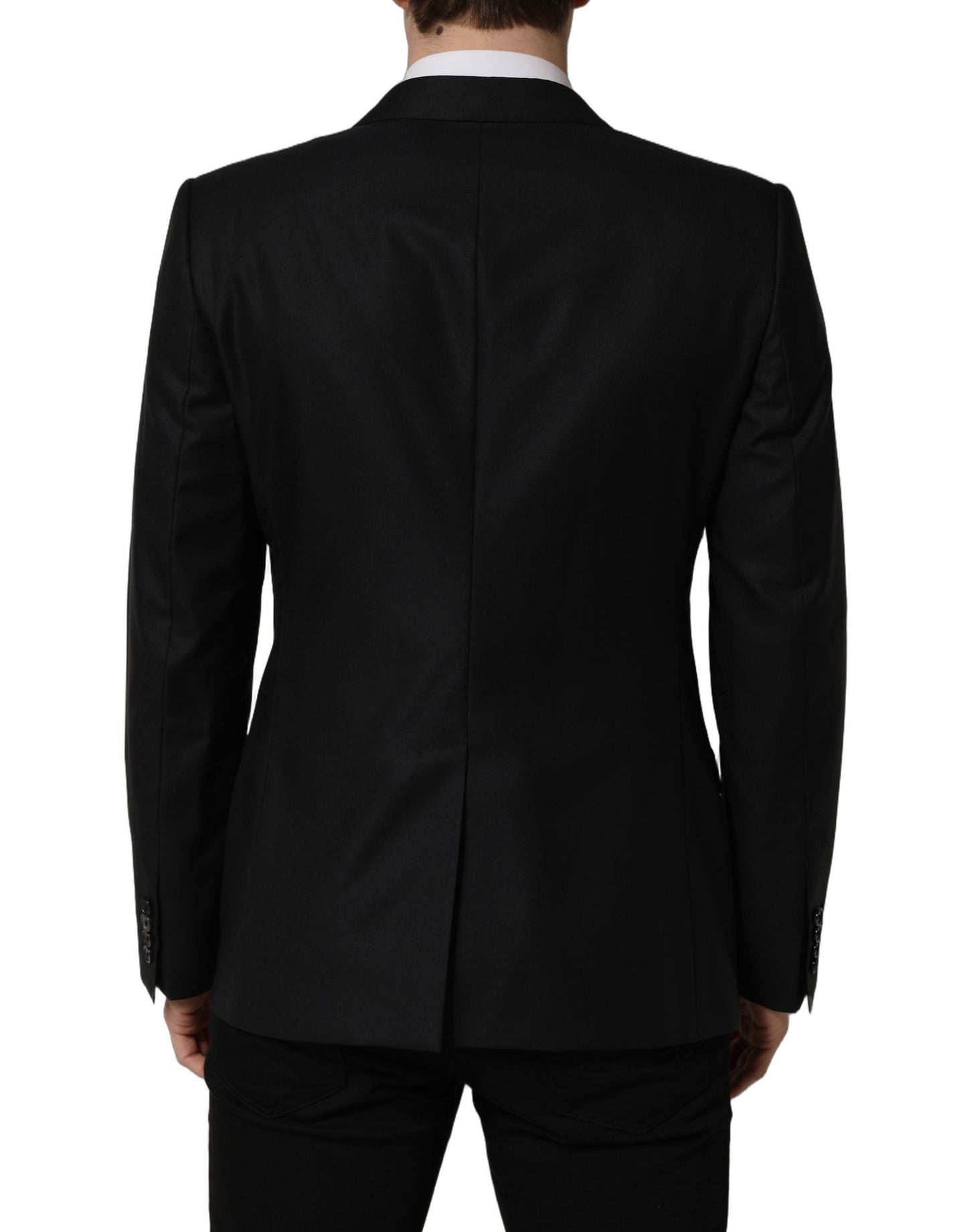 Blazer de lana negro para hombre de Dolce & Gabbana con botonadura sencilla