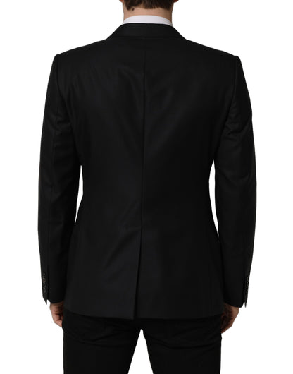 Blazer de lana negro para hombre de Dolce & Gabbana con botonadura sencilla
