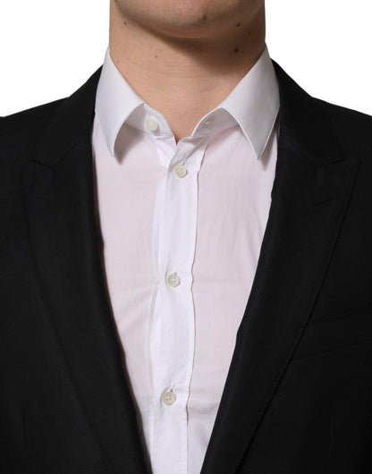 Blazer de lana negro para hombre de Dolce & Gabbana con botonadura sencilla
