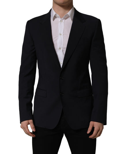 Blazer de lana negro de un solo botón para hombre Dolce & Gabbana