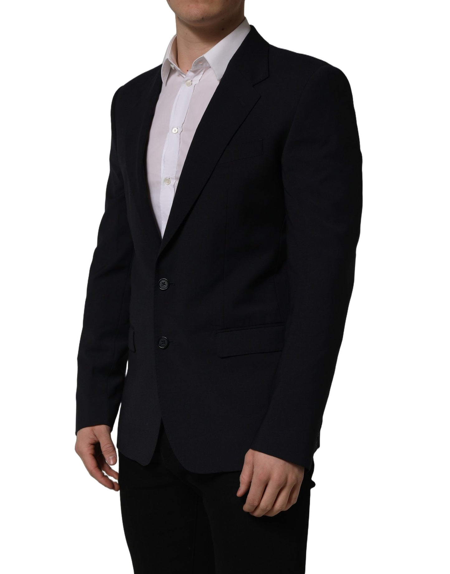 Blazer de lana negro de un solo botón para hombre Dolce & Gabbana