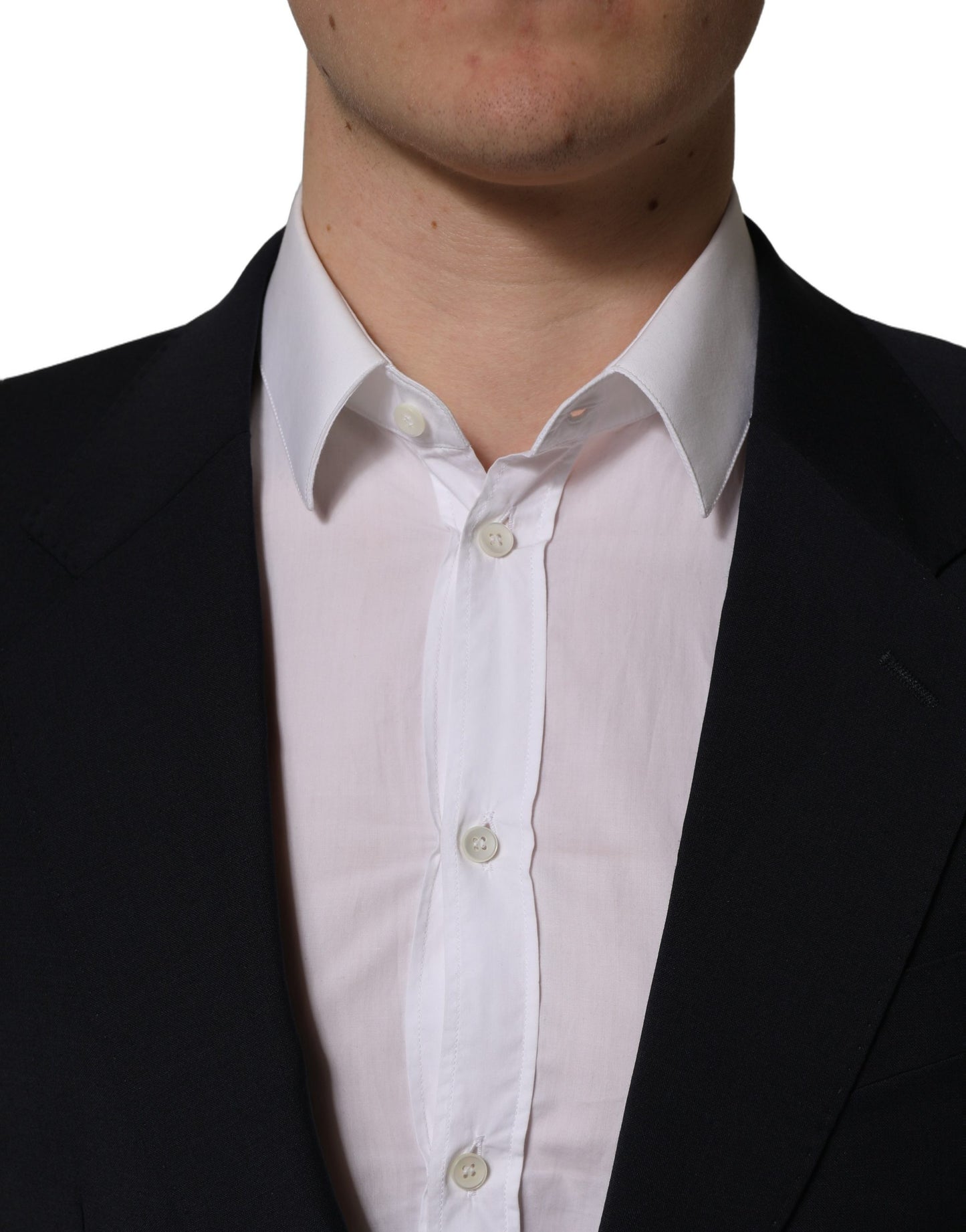 Blazer de lana negro de un solo botón para hombre Dolce & Gabbana
