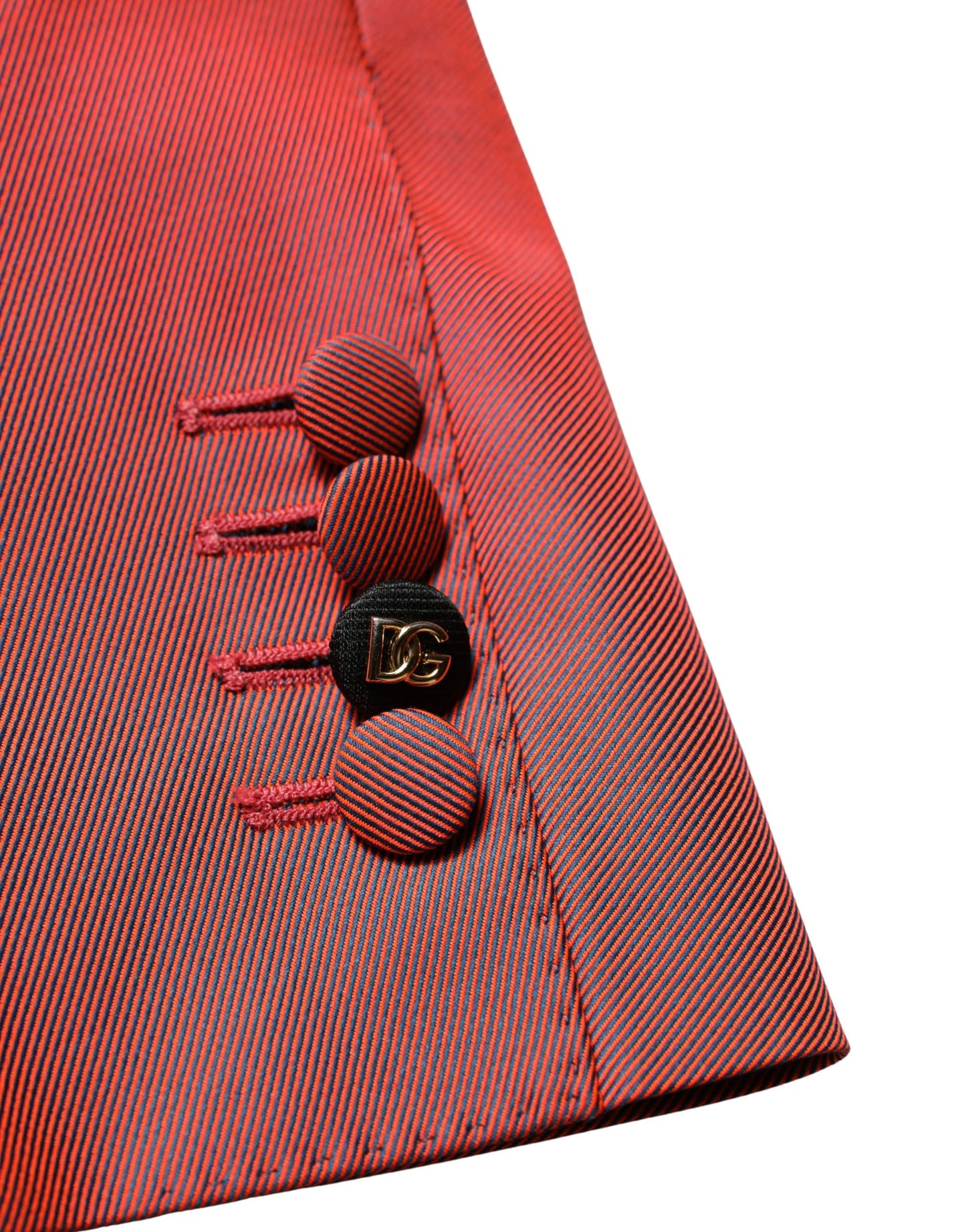 Chaqueta Blazer de Lana Roja Cruzada de Un Botón para Hombre Dolce & Gabbana