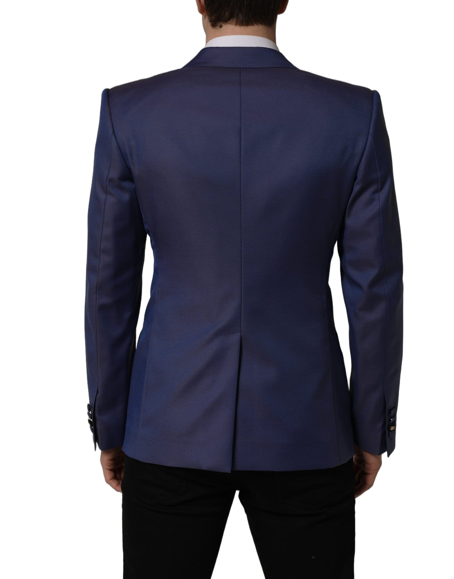 Dolce & Gabbana Americana Azul de Lana Cruzada para Hombre