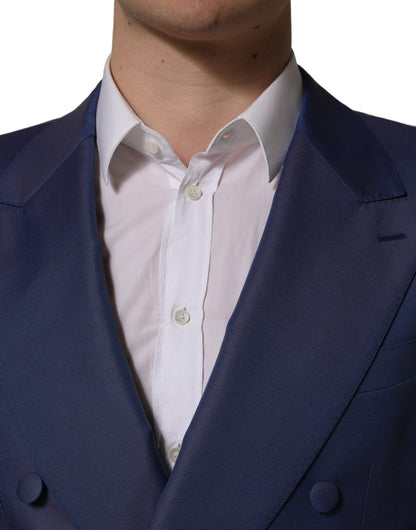 Dolce & Gabbana Americana Azul de Lana Cruzada para Hombre