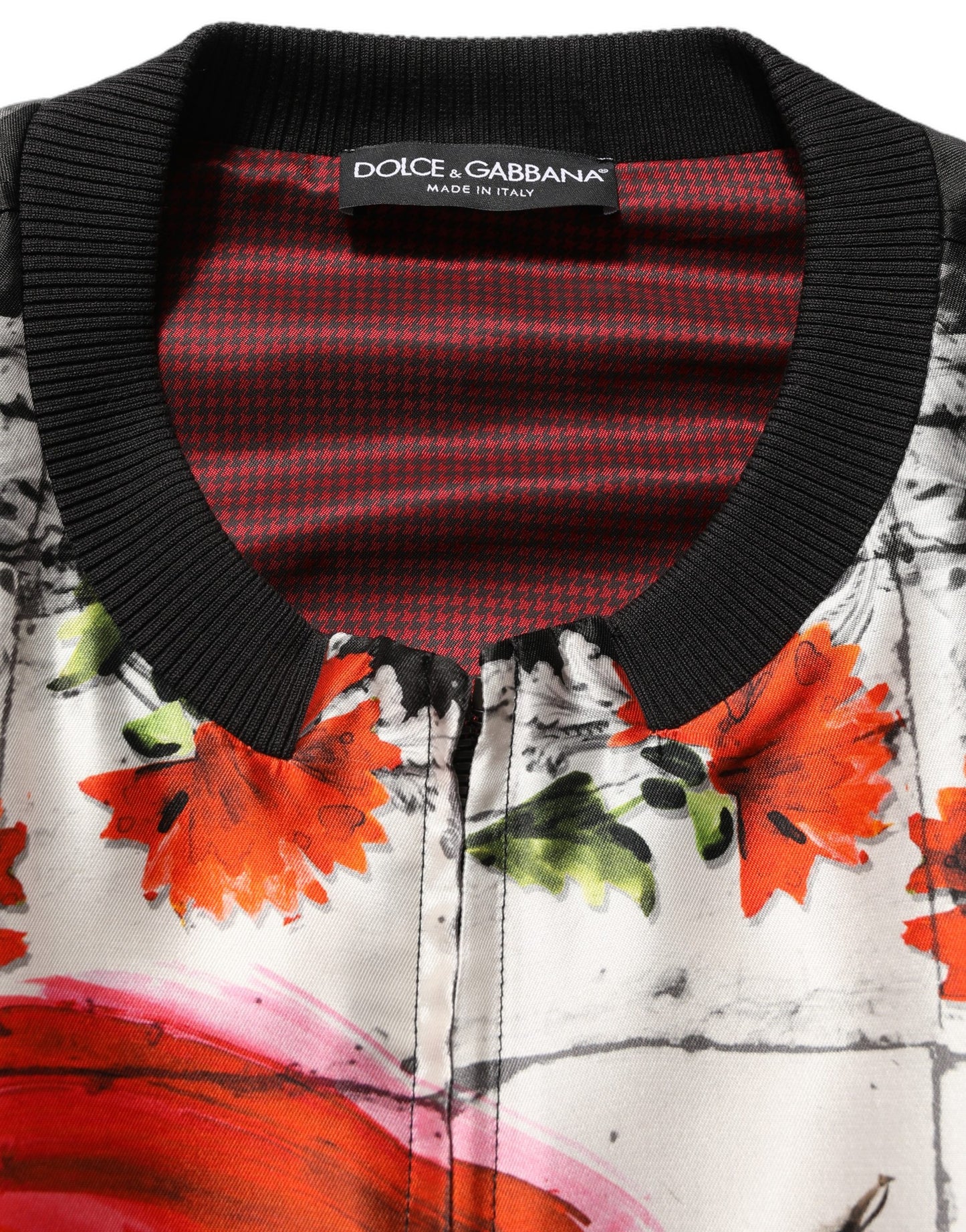 Blouson bombardier imprimé taureau Majolica multicolore Dolce & Gabbana