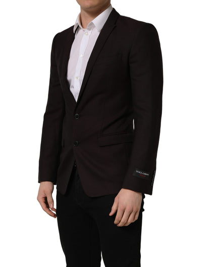 Chaqueta Dolce & Gabbana de hombre de lana marrón dorada con botonadura sencilla