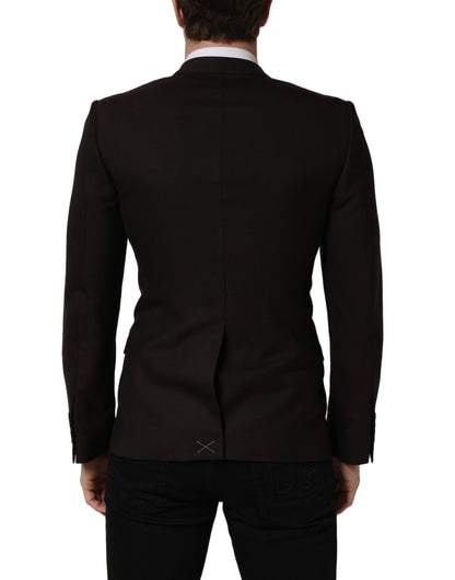 Chaqueta Dolce & Gabbana de hombre de lana marrón dorada con botonadura sencilla