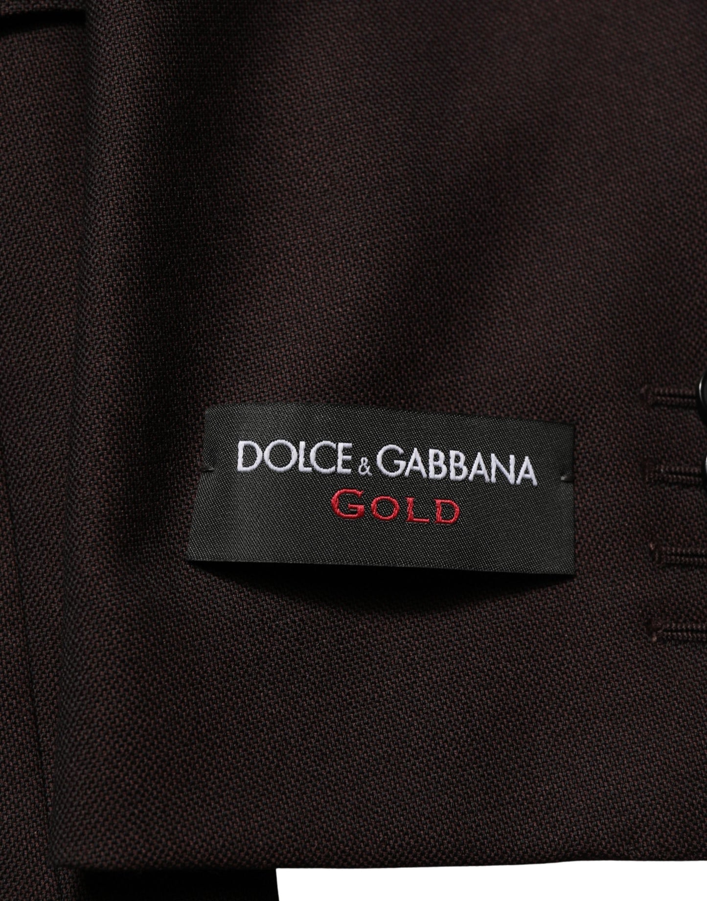 Chaqueta Dolce & Gabbana de hombre de lana marrón dorada con botonadura sencilla