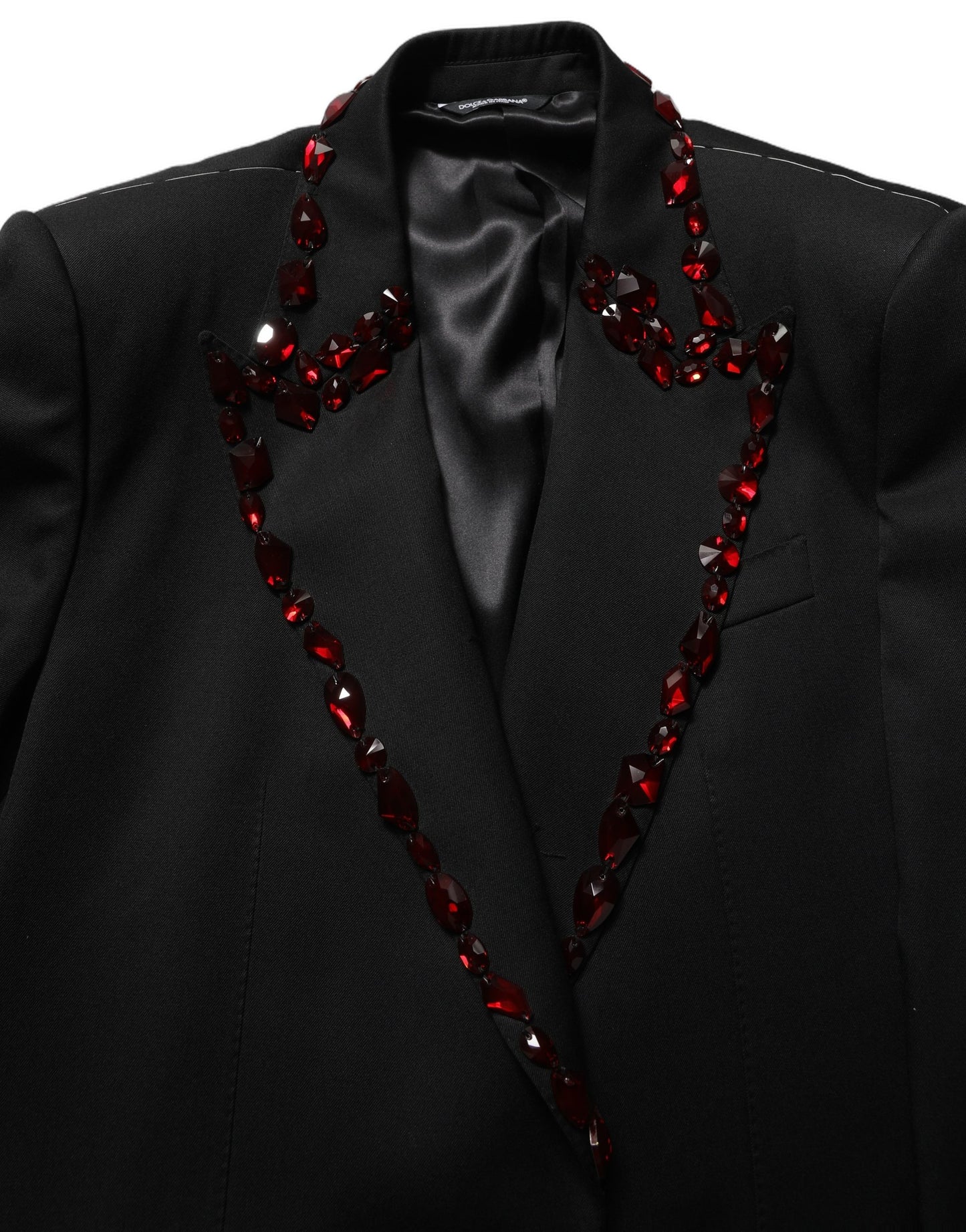 Chaqueta con adornos de cristal negra Dolce & Gabbana