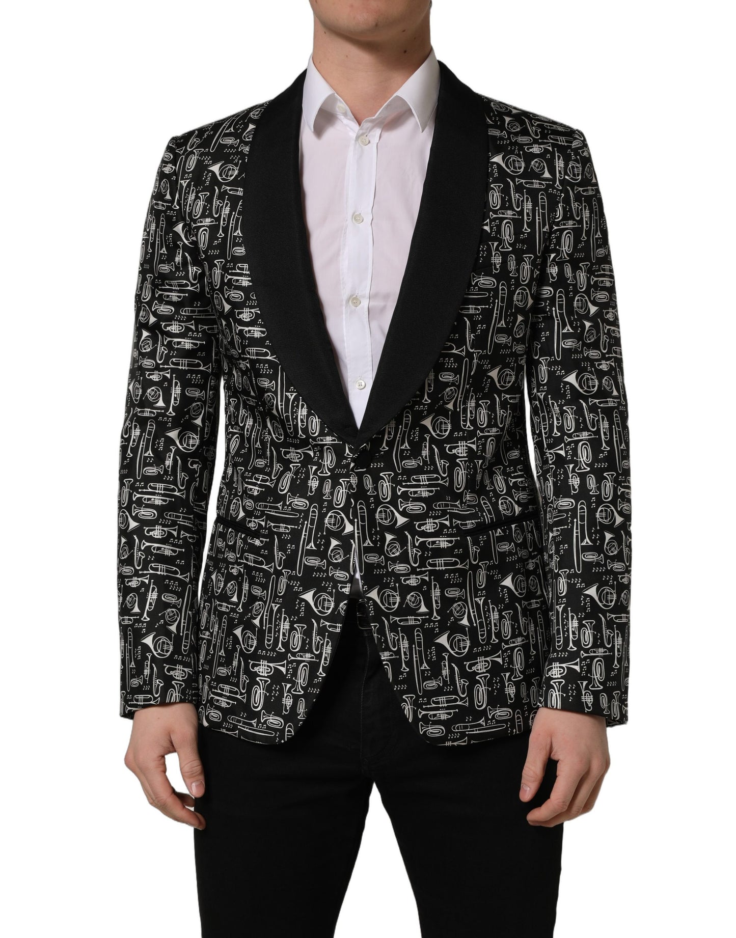 Chaqueta con adornos de cristal negra Dolce & Gabbana
