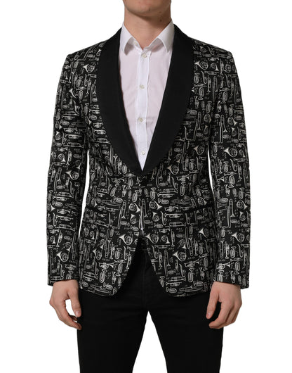 Chaqueta con adornos de cristal negra Dolce & Gabbana