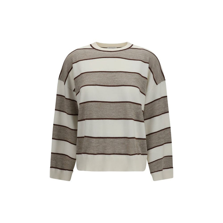 Sweat-shirt Brunello Cucinelli Oves Aries en laine beige