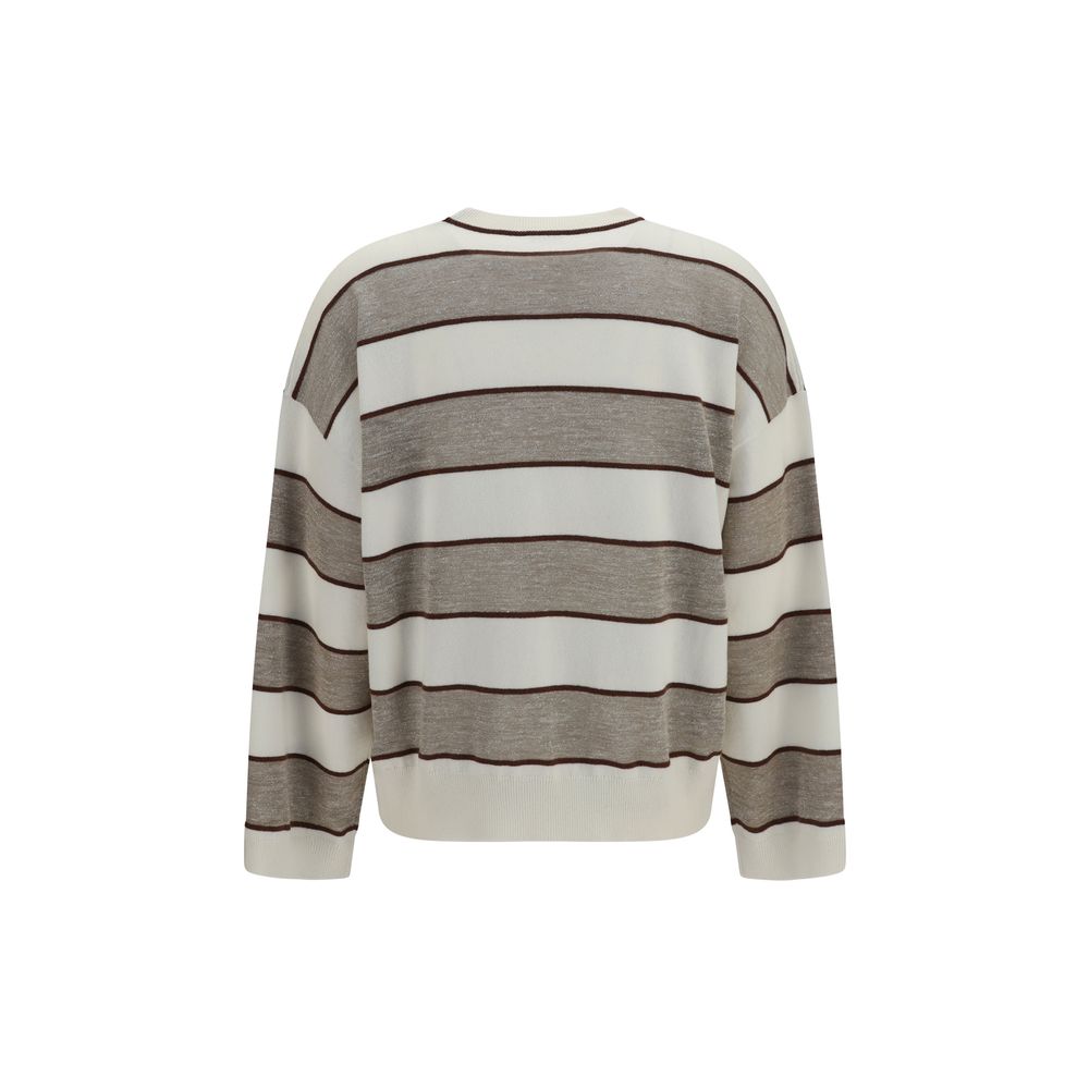 Sudadera de lana beige Oves Aries de Brunello Cucinelli