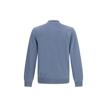 Cardigan Brunello Cucinelli bleu en cachemire