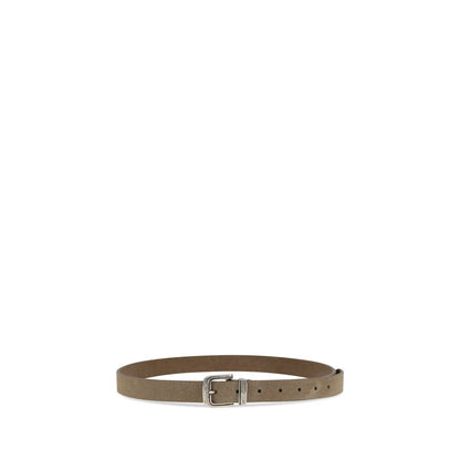 Brunello Cucinelli Ceinture fine Brunello Cucinelli en cuir de veau beige Bos Taurus