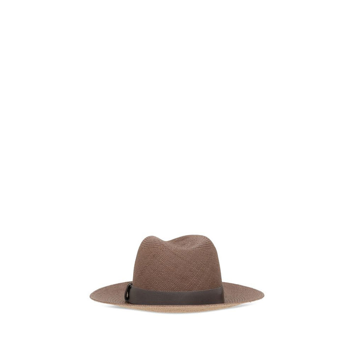 Brunello Cucinelli Brown Raffia Fedora