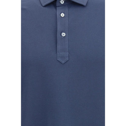 Brunello Cucinelli Polo en coton bleu