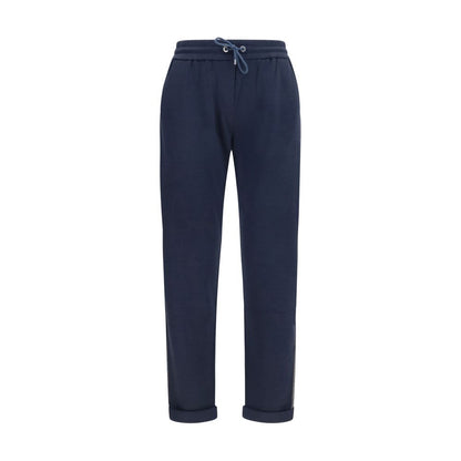 Pantalones informales de poliamida azules Brunello Cucinelli