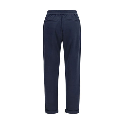 Pantalones informales de poliamida azules Brunello Cucinelli