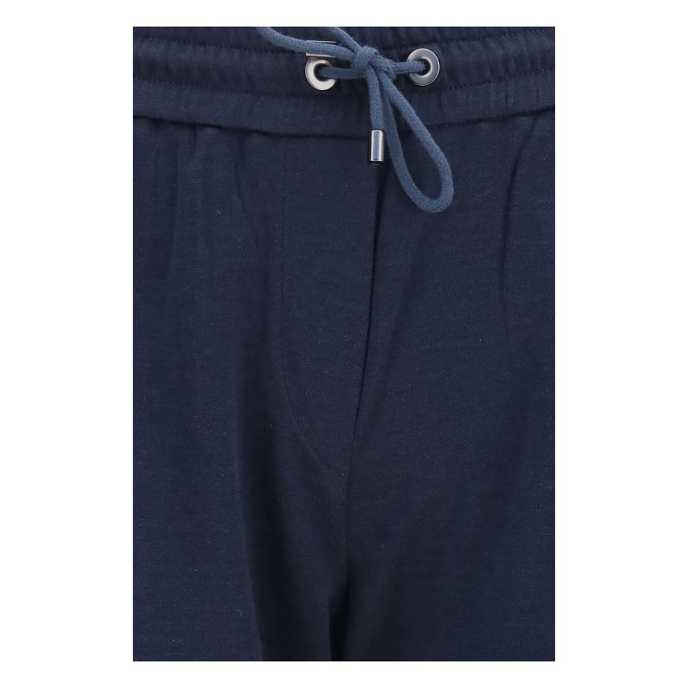 Pantalones informales de poliamida azules Brunello Cucinelli