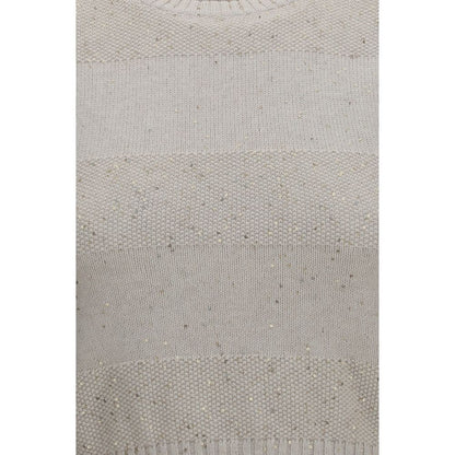Brunello Cucinelli Beige Cotton Sleeveles Sweater