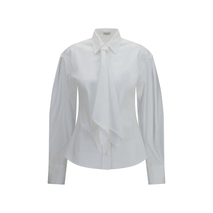 Camisa de vestir blanca de algodón Brunello Cucinelli