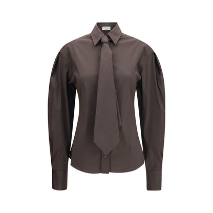 Camisa de vestir Brunello Cucinelli de algodón marrón