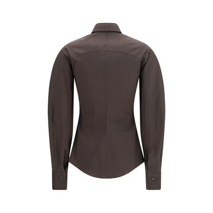 Camisa de vestir Brunello Cucinelli de algodón marrón