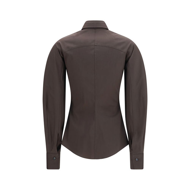 Camisa de vestir Brunello Cucinelli de algodón marrón