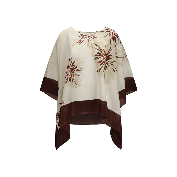 Blusa de seda multicolor de Brunello Cucinelli