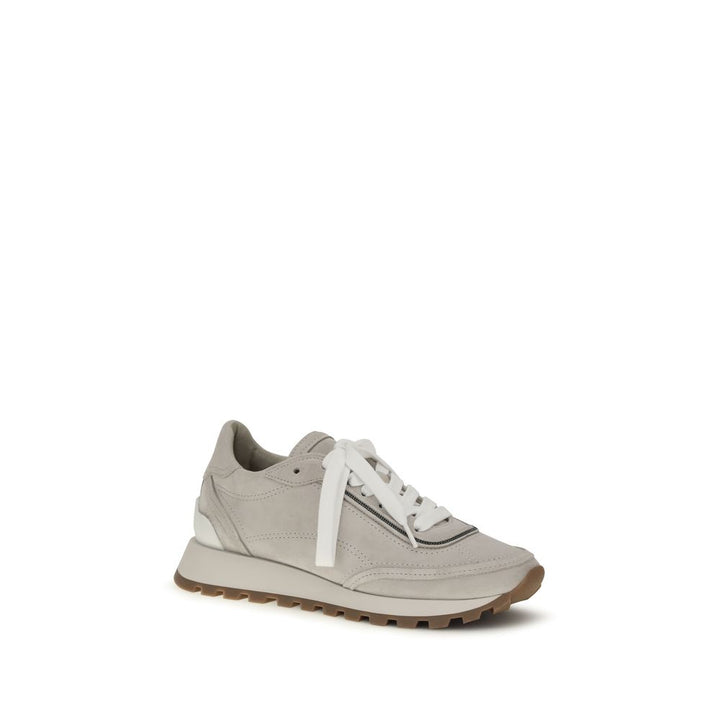 Zapatillas deportivas Brunello Cucinelli de piel de becerro gris Bos Taurus