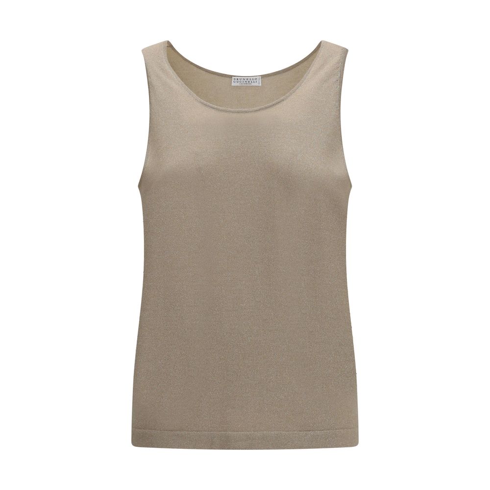 Débardeurs en cachemire beige Brunello Cucinelli