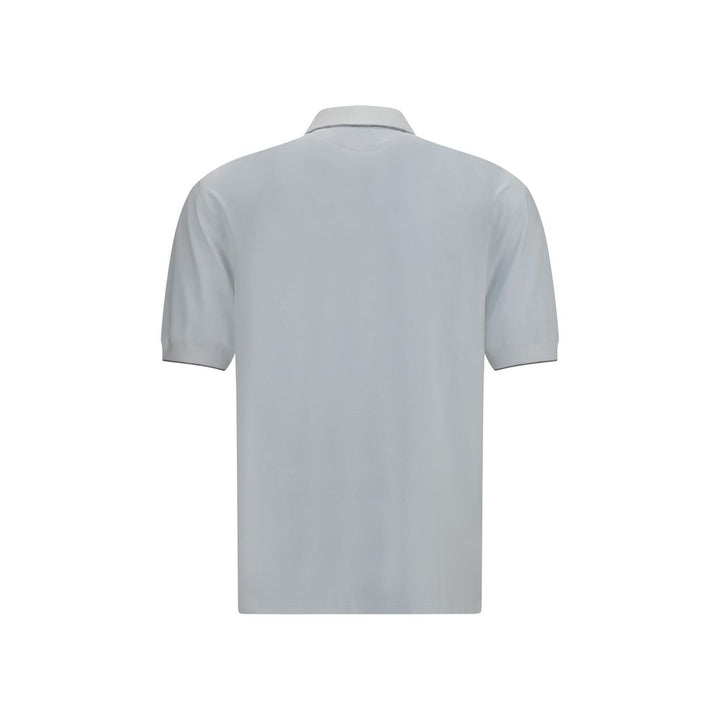 Polo Brunello Cucinelli en polyamide blanc