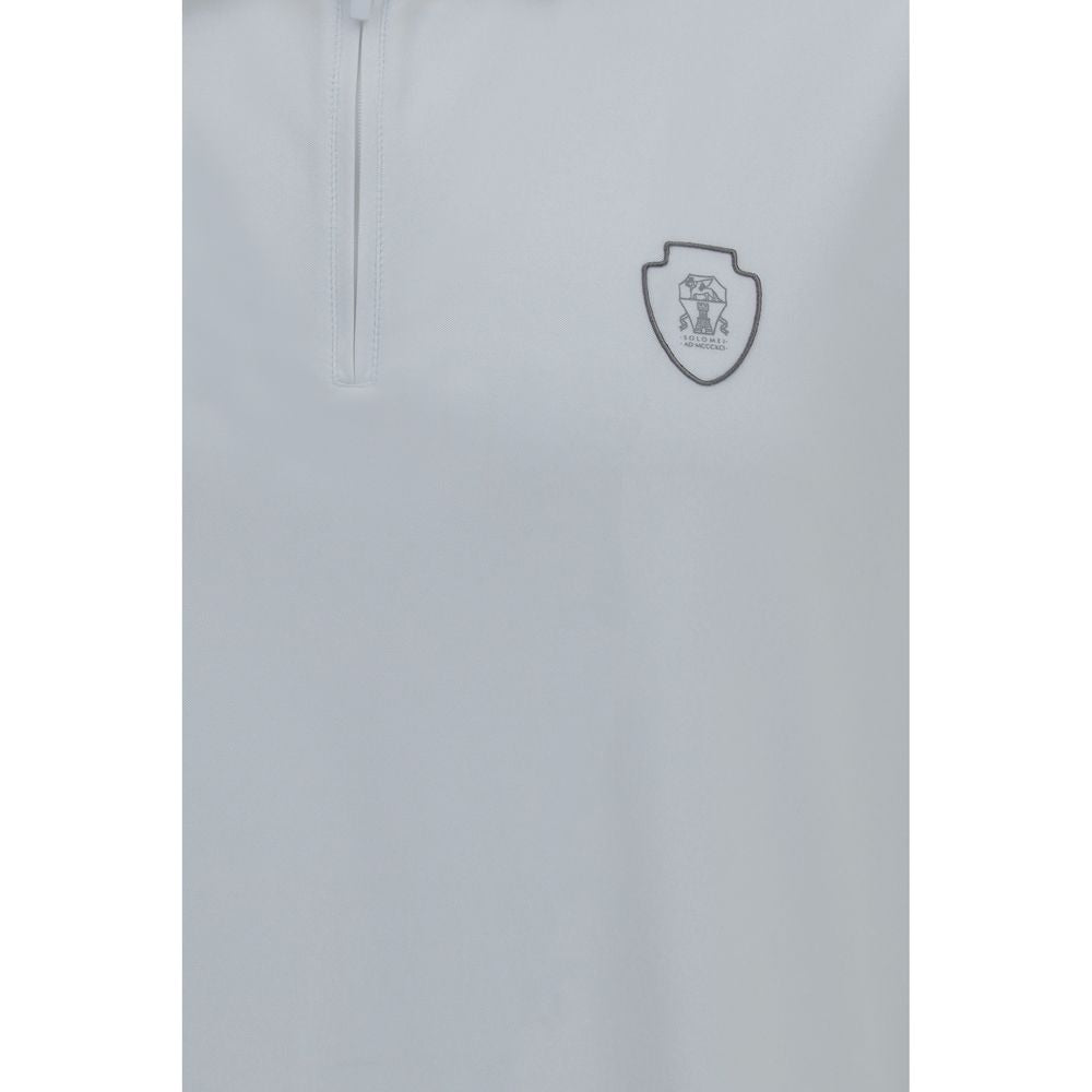 Polo Brunello Cucinelli de poliamida blanca