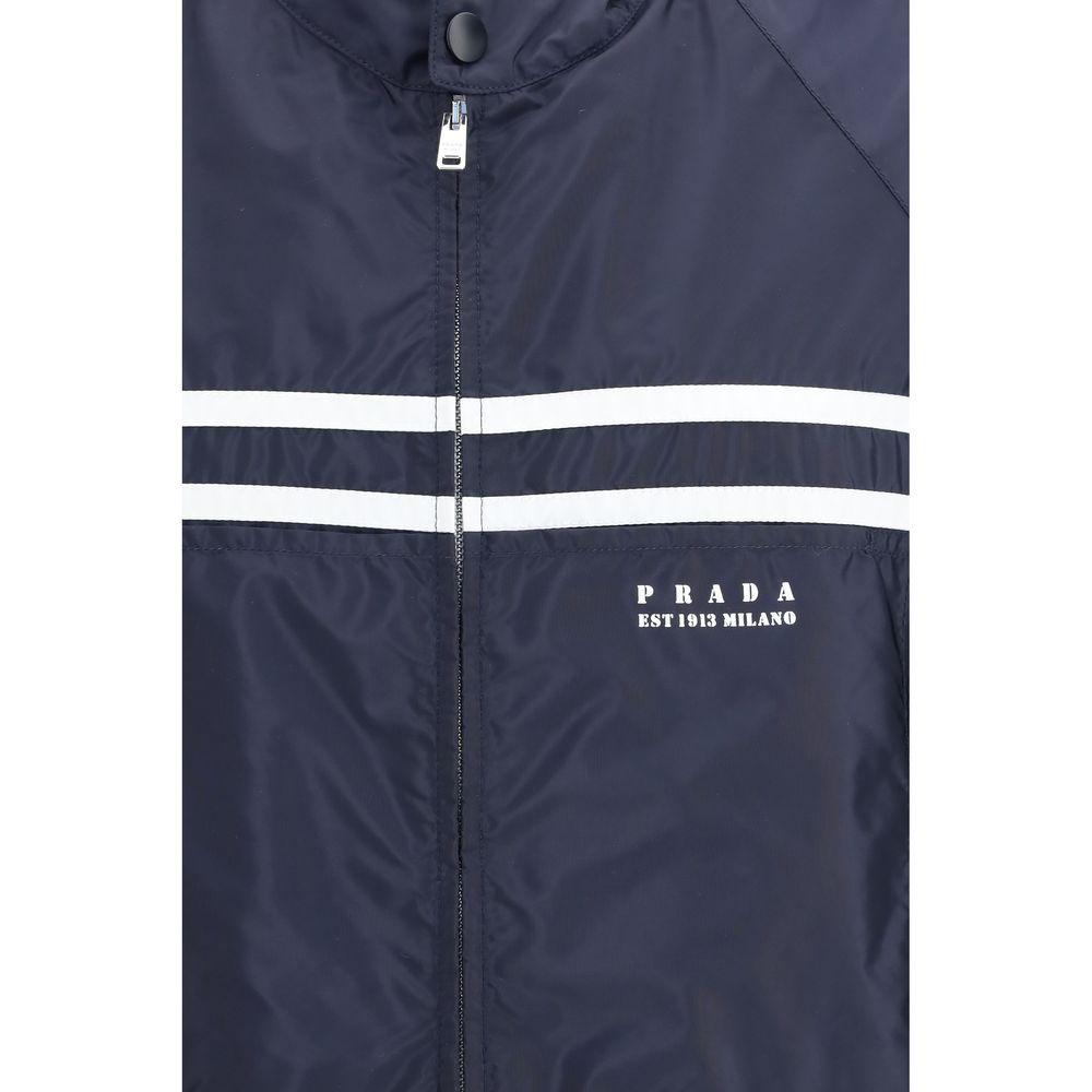 Blouson Prada en nylon bleu
