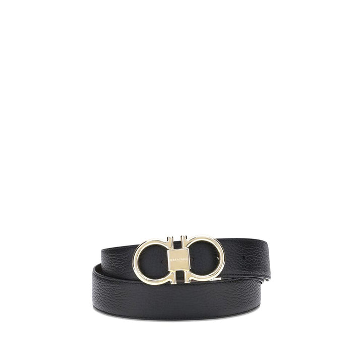 Cinturón Ferragamo de piel de becerro negra Bos Taurus