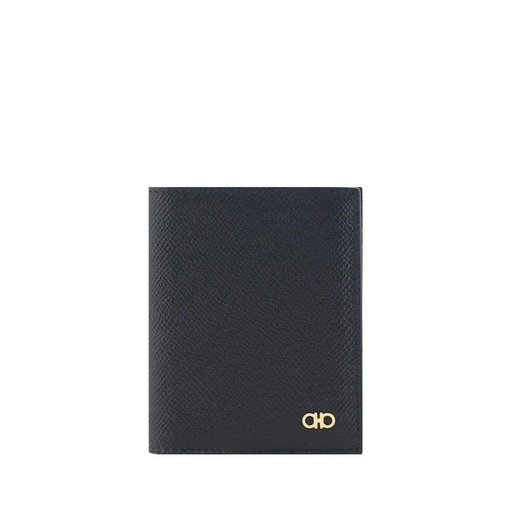 Cartera Ferragamo de piel de becerro negra Bos Taurus