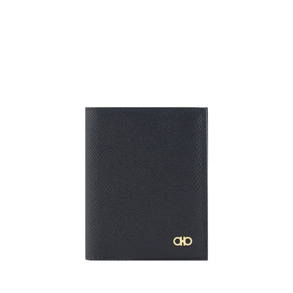 Cartera Ferragamo de piel de becerro negra Bos Taurus
